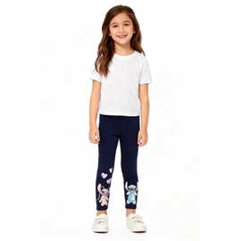 Stock Kids legging欧美外贸出口秋冬女童加绒保暖打底裤卡通长裤