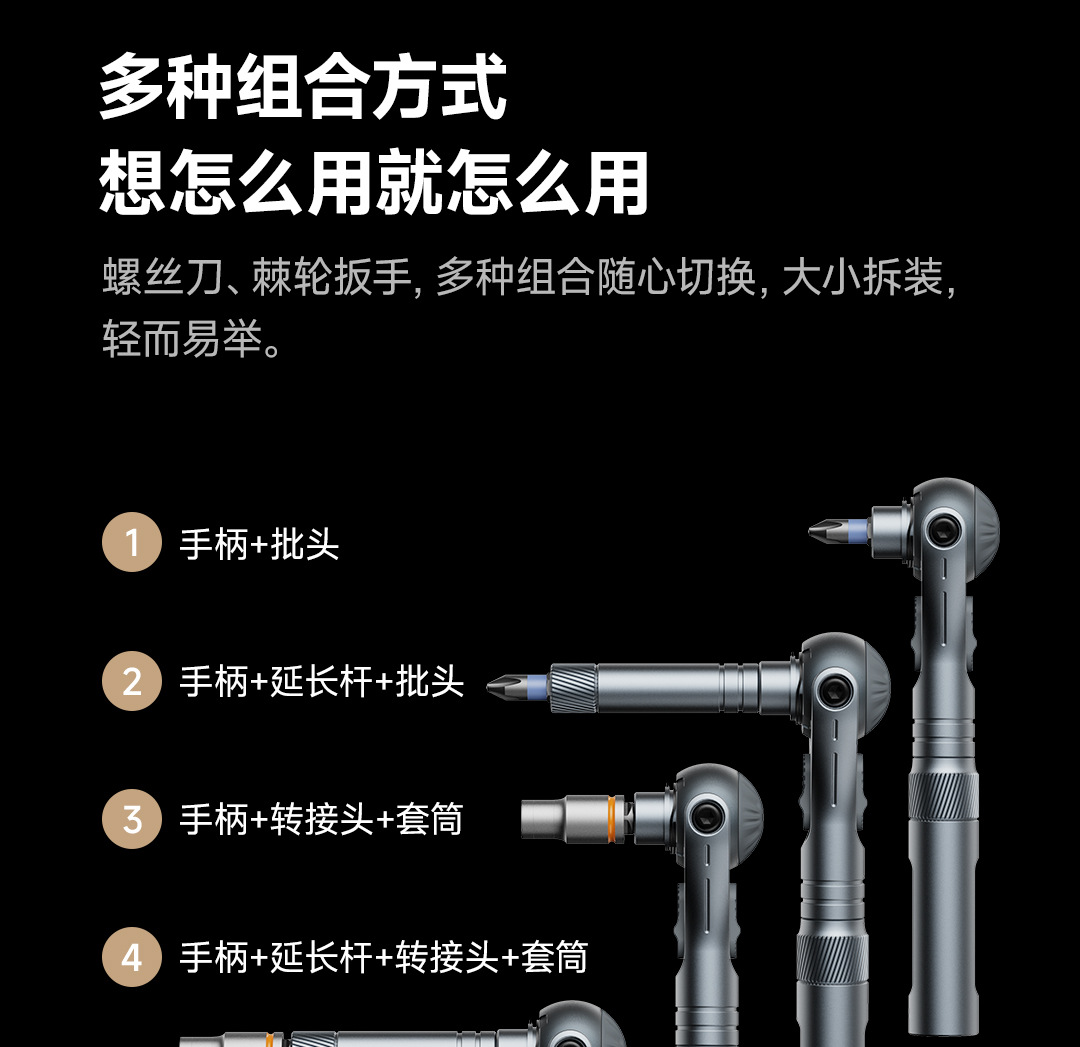 Duke DUKA welding factory new 40 in 1 ratchet screwdriver set RS2, with socket tool made from S2 material