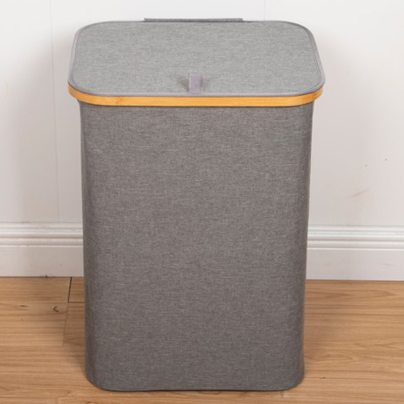 Fábrica cesta de la ropa del hogar cesta de almacenamiento de ropa de algodón plegable ropa de baño cesta de la ropa simple