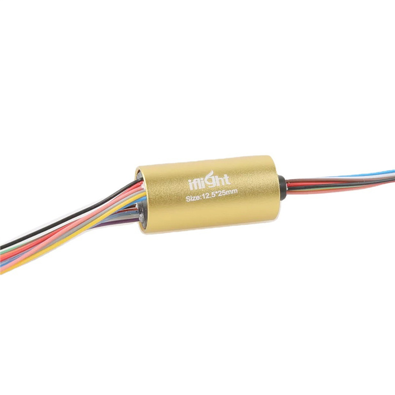 直径12.5mm 12路手持云台集电环导电滑环 360任意度旋转接头