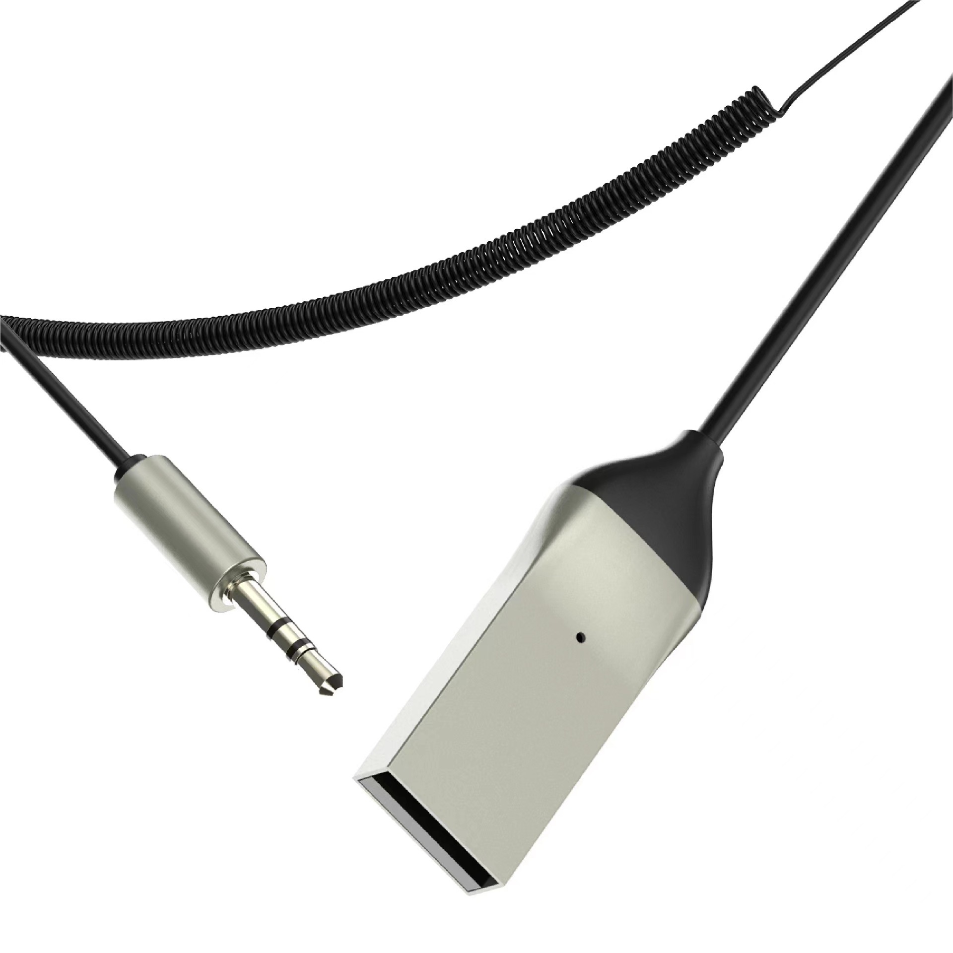 Premium car audio Bluetooth receiver with built-in microphone, Bluetooth hands-free calling, navigation, and music playback
