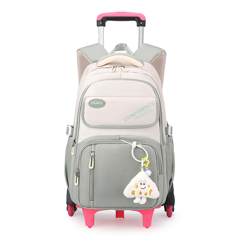 Peces naturales, mochila de tirón para estudiantes de secundaria de tres a seis grados, mochila de hombro de gran capacidad para escalar escaleras