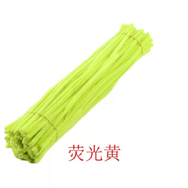 Fabricantes monocromáticos de lana verde DIY barra de torsión de lana de raíz de peluche infantil puzzle 24 colores 100 juguetes hechos a mano