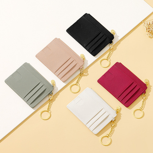 Cute storage commuting portable keychain coin purse Creative multi-card slot ladies simple wholesale mini card holder