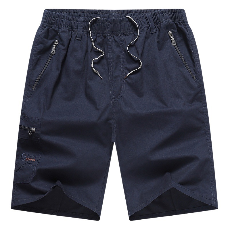 Zoro Childe Shorts Middle-aged Casual Five-point Pants Men's Summer Pure Cotton Loose Overalls Mid-length Pants 8517 for Outer Wear