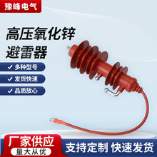 13KV高压氧化锌避雷器定制HY5WS-17/50Q带引线硅橡胶避雷器户外