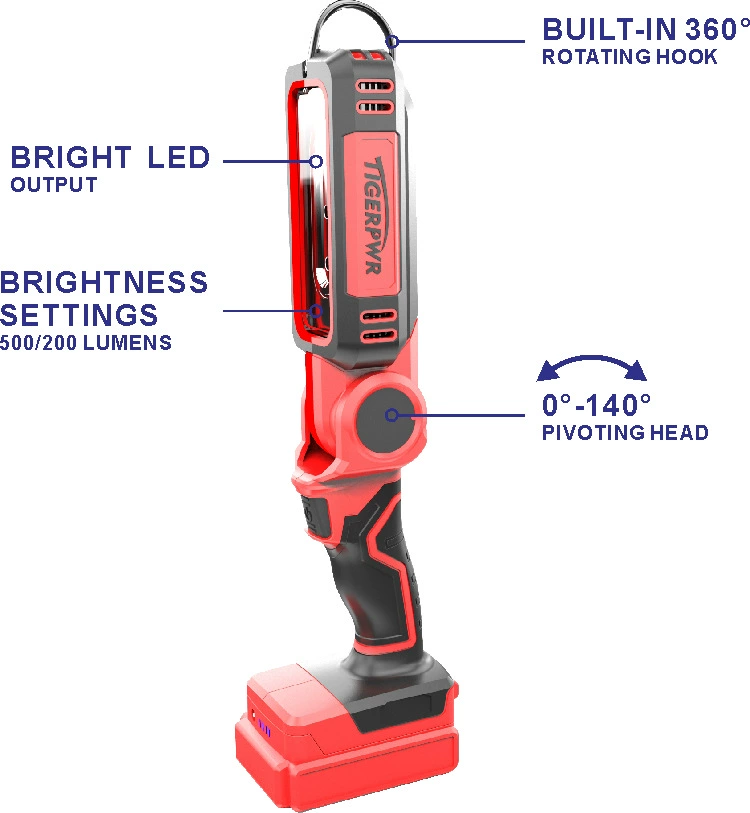 Factory direct sales rotating hook work light maintenance light car maintenance lights camping light 360 -degree rotation and shrink