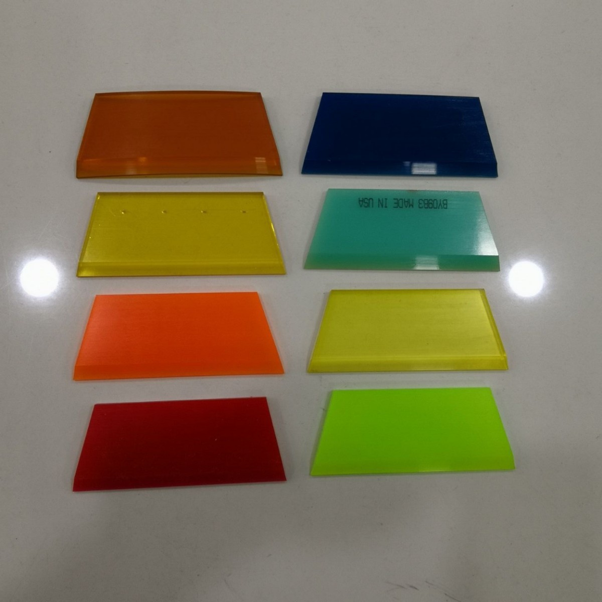 牛筋刮胶片（透明，彩色，尺寸125*50*7MM）雪铲胶片牛筋胶片