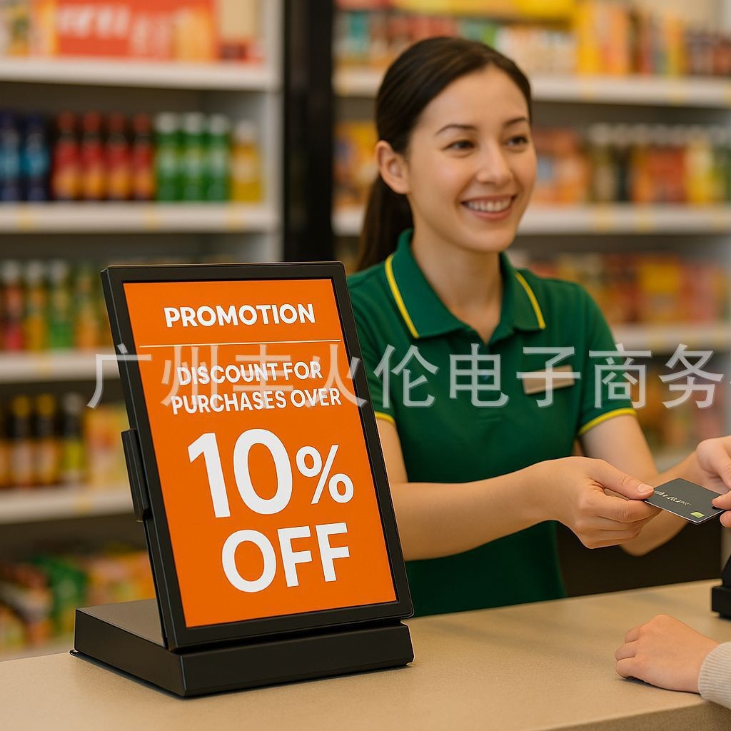 LCD电子价签广告牌充电式零售店蔬菜店10.1英寸货架标签