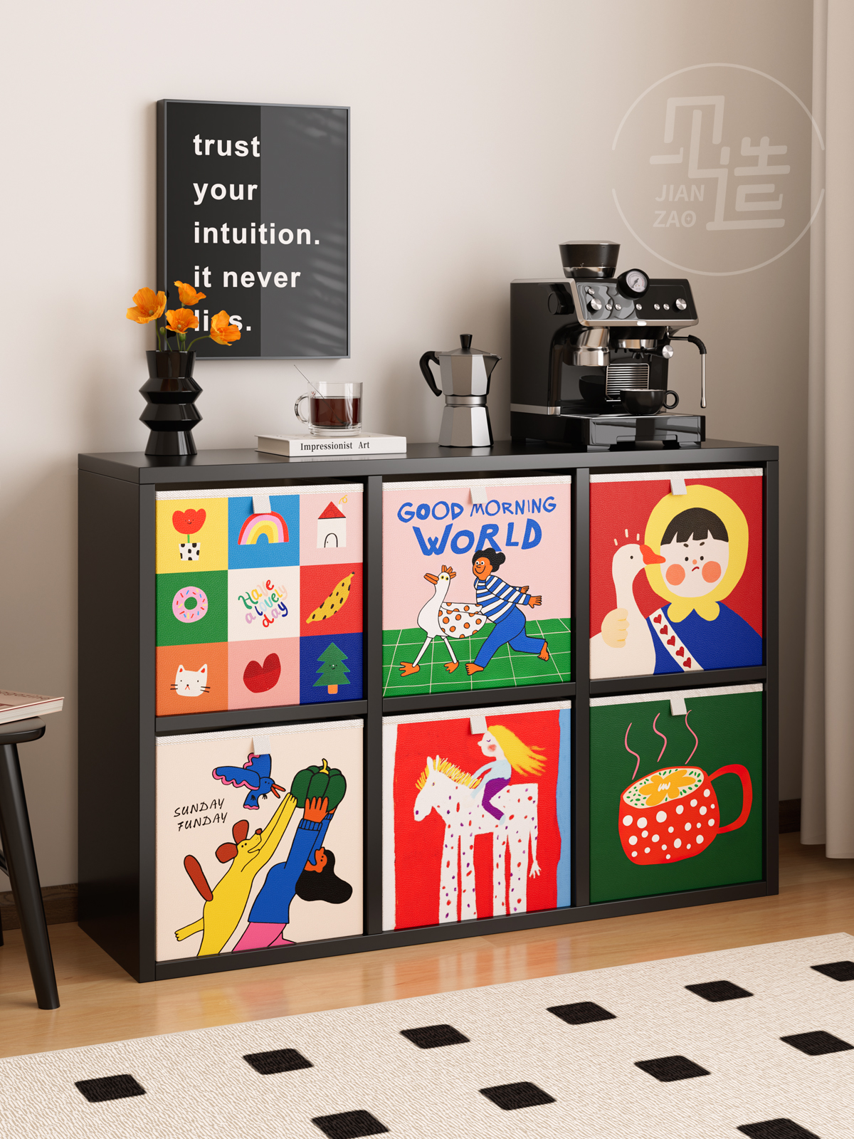 ♔ Living Room Floor-Standing Tv Cabinet 2025 New Model for Home Use, Kallax Free Combination Low Cabinet Storage Unit for Small Spaces