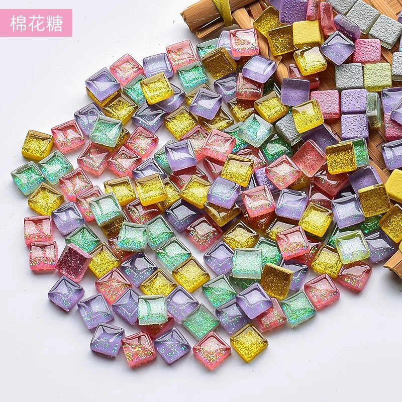 200克diy多元闪粉马赛克集合水晶自由石玻璃儿童手工材料颗粒|undefined
