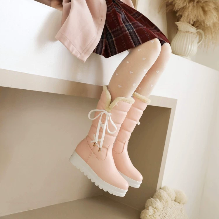 Winter high boots with zipper, 2021 years, plus size
