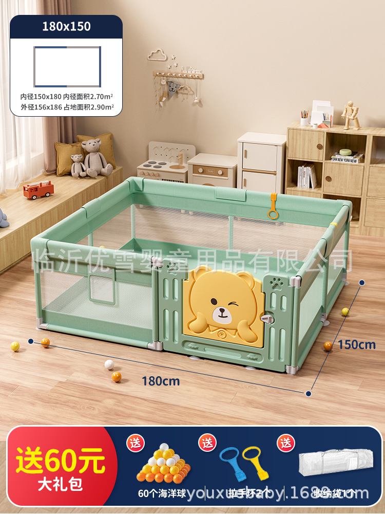 Barrera de protección de valla para bebés que se arrastran en el suelo, barrera para bebés que trepan en el interior, barrera de juegos para niños para el hogar