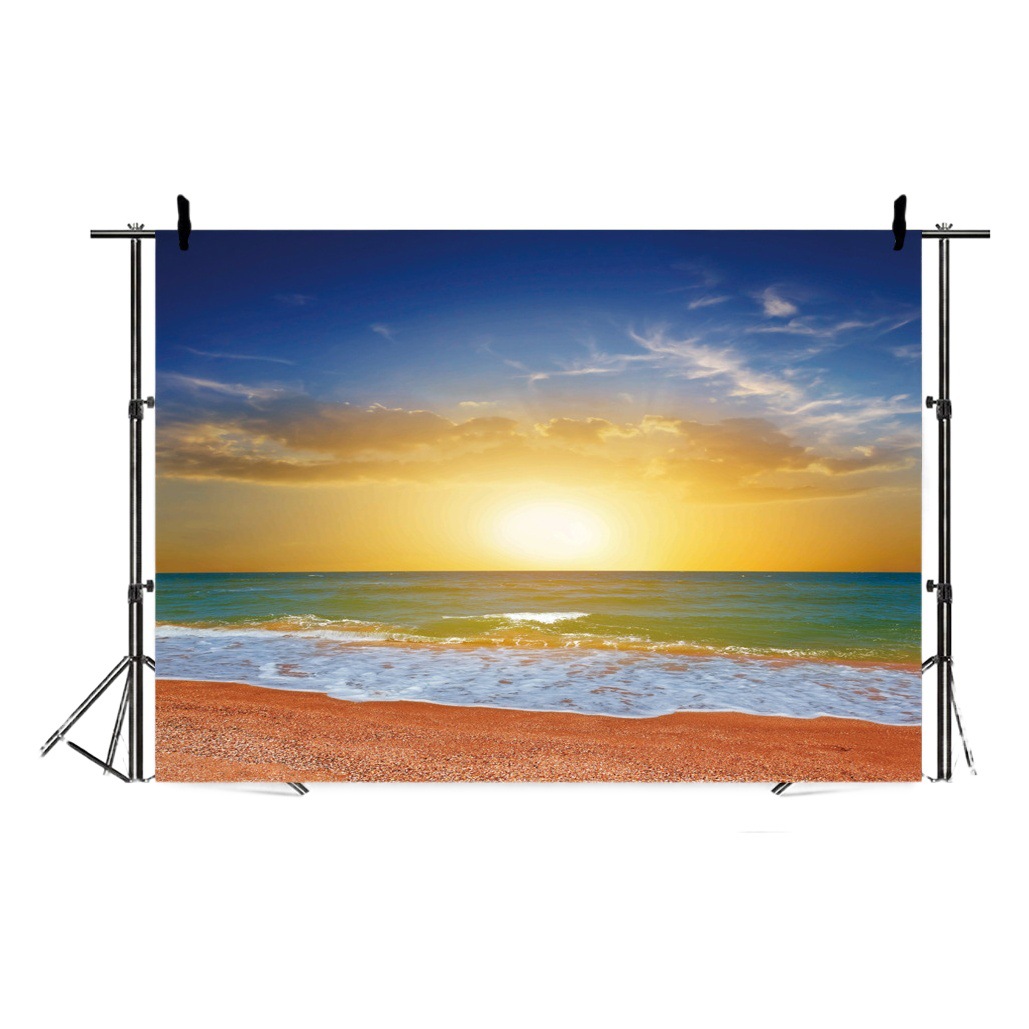 Nuevo Comercio exterior nórdico noche ins estilo colgante de tela paisaje de playa decoración de la pared Fondo tela soporte imágenes para productos