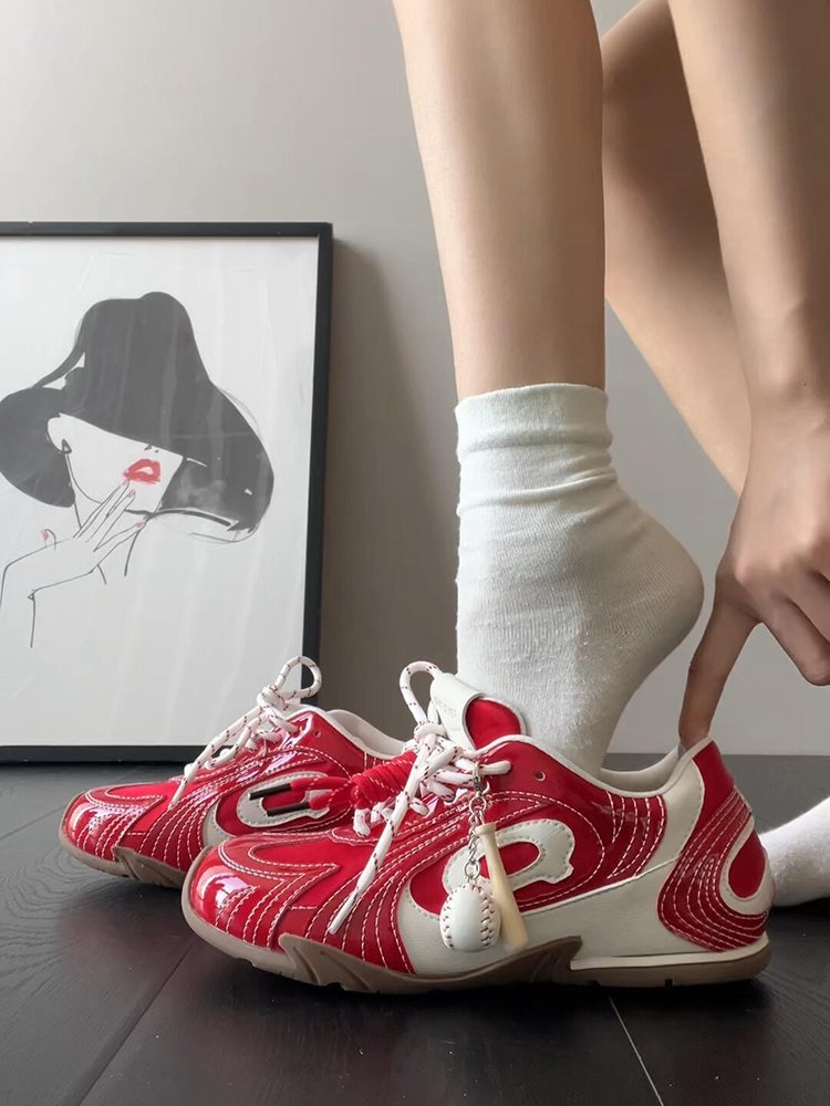 Qiyor retro versátil zapatos de entrenamiento de béisbol de otoño nuevos zapatos deportivos casuales delgados de carreras de moda