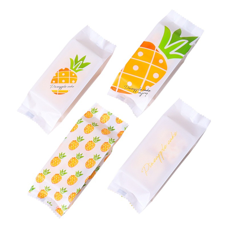 Nuevo pastel de piña bolsa de embalaje bolsa de papel de algodón máquina de sellado bolsa de regalo para hornear caja de regalo bolsa de soporte inferior 100