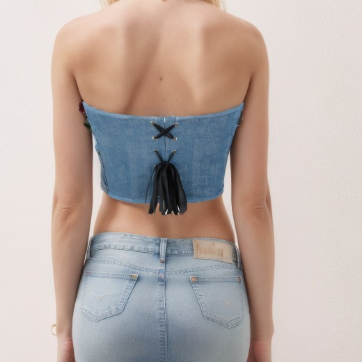 Nuevo patrón de mariposa azul para regalar el pecho de la mujer en forma de ropa de Amazon AliExpress comercio electrónico transfronterizo