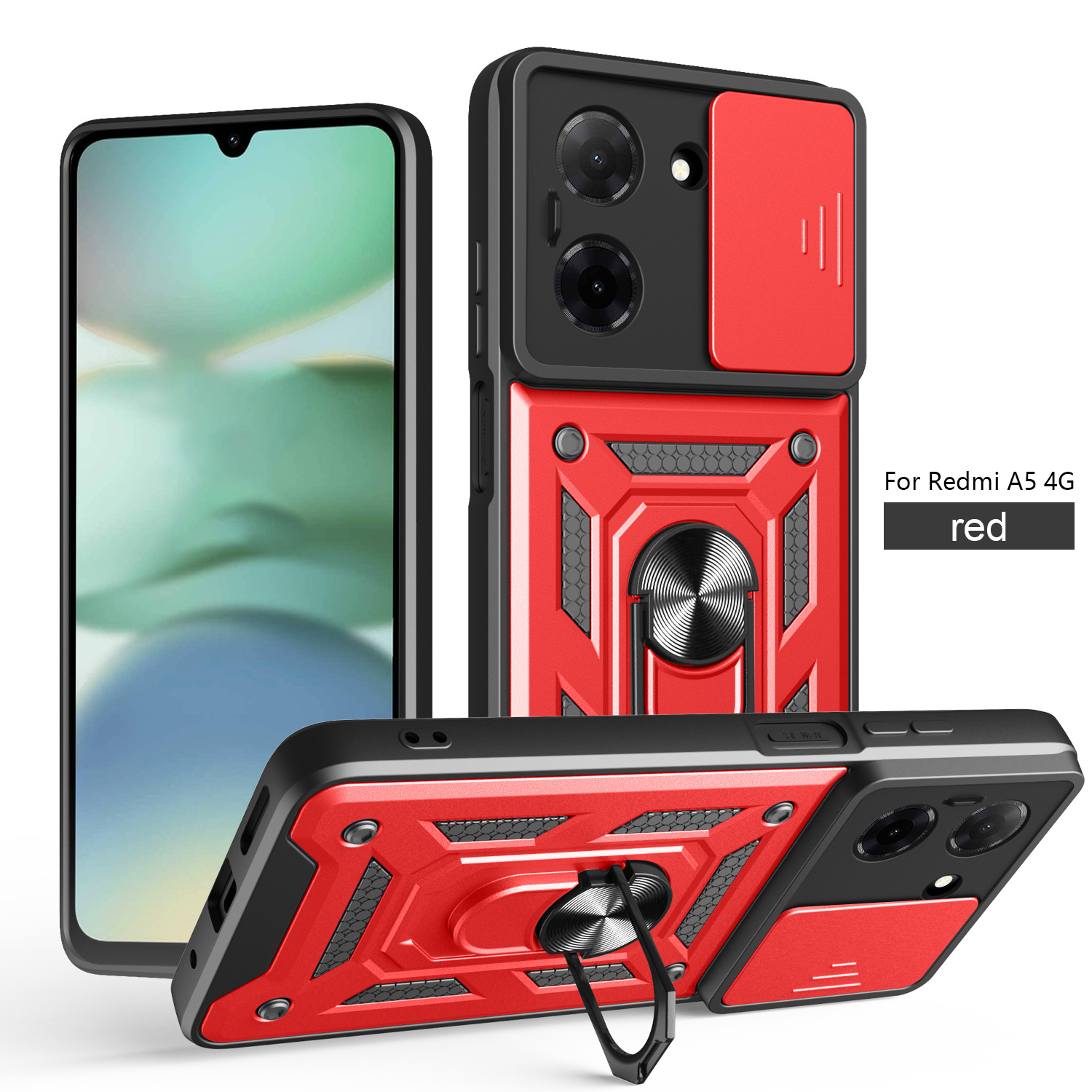 Adecuado para RM A5 171MM funda para teléfono móvil 173MM funda protectora anti-caída POCO C71 ventana corrediza dos en uno image 8