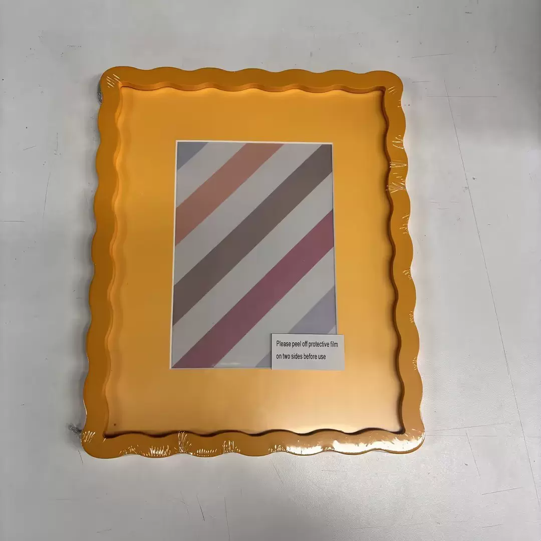 跨境亚马逊木质波浪相框儿童手工DIY装裱画框镜框厂家定制批发