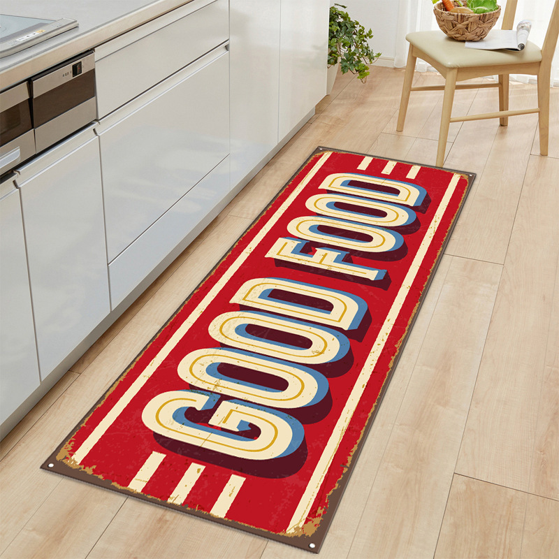 Juego de Alfombrillas de Cocina con Diseño de Alfabeto de Amazon, Alfombrilla Absorbente de Aceite y Agua, Alfombrilla de Piso Resistente a la Suciedad y al Desgaste, Alfombrilla de Piso Larga Absorbente de Aceite y Agua