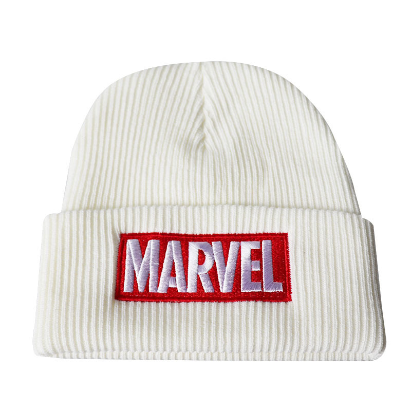 动漫卡通漫威MARVEL刺绣针织帽毛线帽冷帽套头帽男女字母外贸帽子|undefined