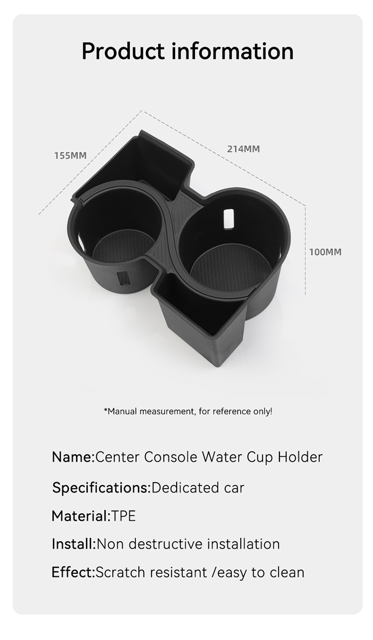 Suitable for 24-25 Kia Ev9 Central Control Water Cup Cover Protection Anti-Slip Mat Car Supplies Special Modification Accessories
