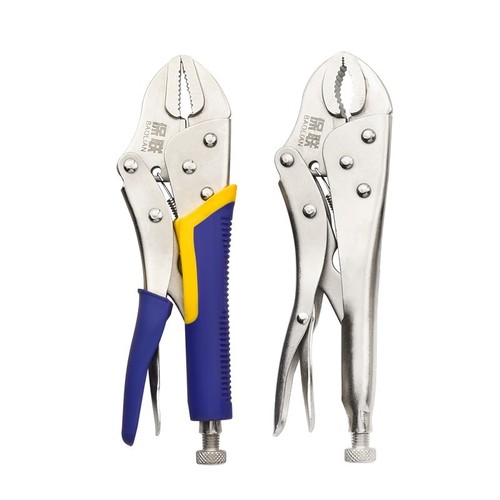 Powerful pliers multifunctional pressure pliers heavy tools industrial grade fixed round mouth afterburner wrench c-type large clamp