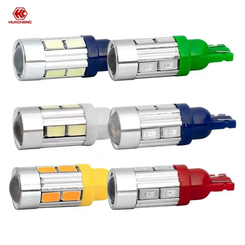 Автомобильная Светодиодная лампа T10 5730 5630 10SMD индикатор ширины линзы лампа для чтения подсветка номерного знака
