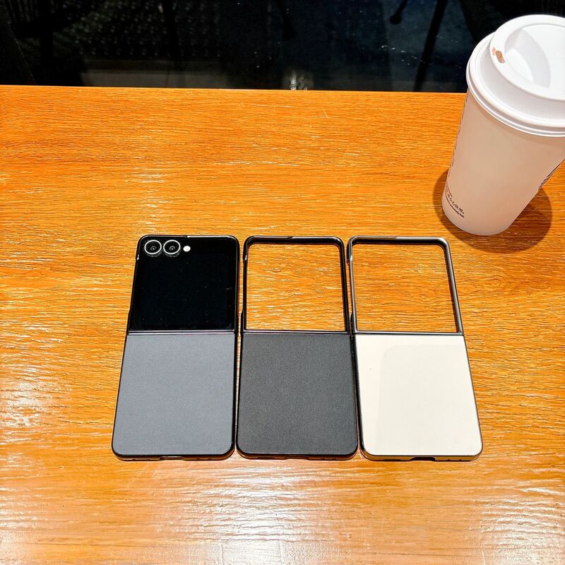 Samsung Galaxy Z Fold 7 電気メッキ無地レザー携帯電話ケース Flip7 保護カバー折りたたみケースレザーテクスチャーに適しています。|undefined