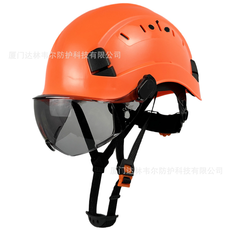 Casco de seguridad con gafas protectoras, ABS resistente, estándar nacional CE