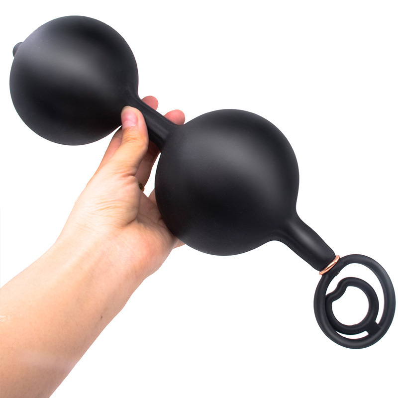 Orissi Bead Inflatable Plug With Double Ring For Stimulation_voghion.com