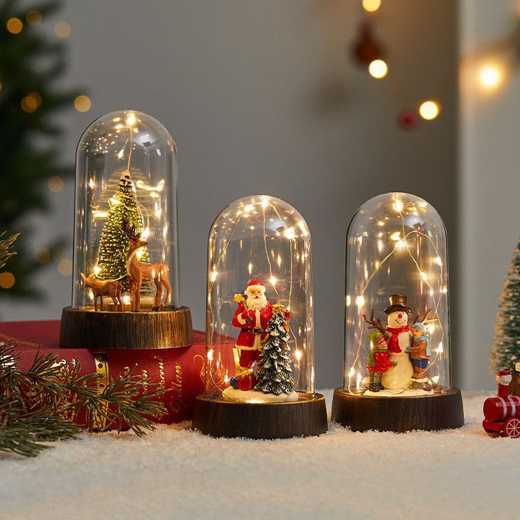 Christmas Snowman & Santa Night Light – Cute LED Tabletop Decor For Holiday Home, Gift, Or Festive Atmosphere (6 Styles)_voghion.com