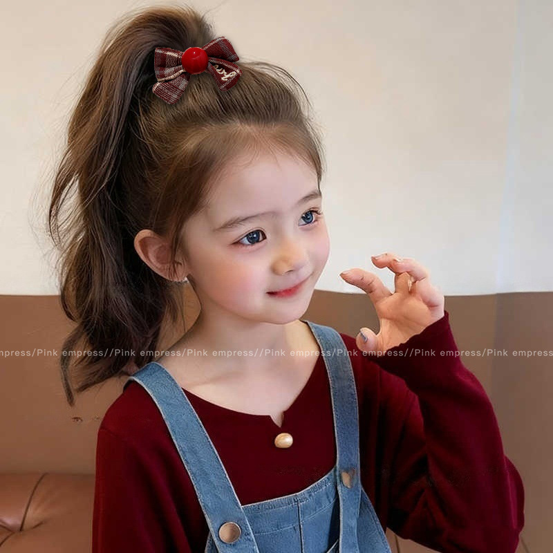 秋冬蝴蝶结小肠发圈小女孩扎头发皮筋女童高弹力不伤发高马尾头绳