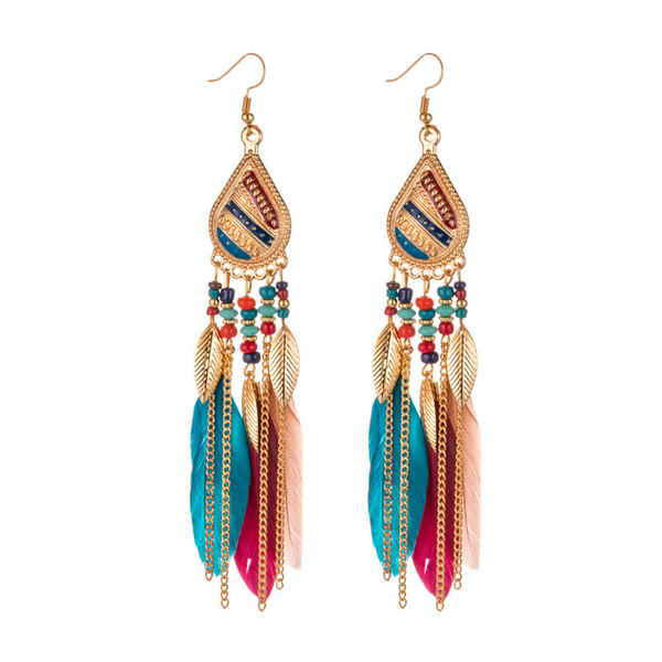 high quality long earrings with tassels