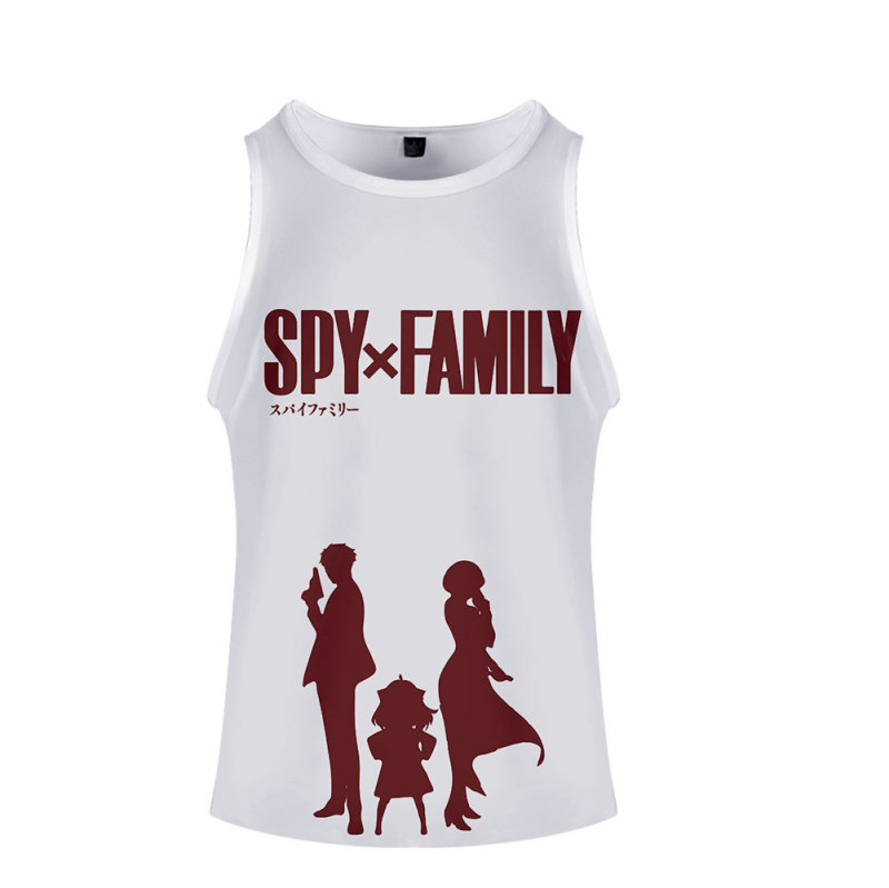 Spy play house cross-border source 3D color printing loose pullover casual simple vest running track vest