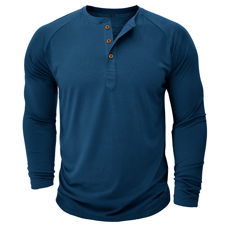 autumn and winter men's long-sleeved T-shirts, men's bottoming shirts, men's t-shirt clothing processing_voghion.com