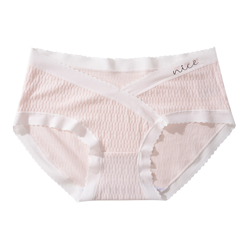 Nueva ropa interior de las mujeres embarazadas de algodón antibacteriano transpirable entrepierna embarazada temprano, medio y tardío embarazo sin costuras ropa interior de cintura baja mujeres embarazadas