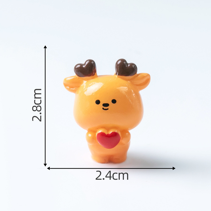创意卡通小恐龙熊猫萌粒公仔 diy装饰品配件汽车载桌面树脂摆件|undefined