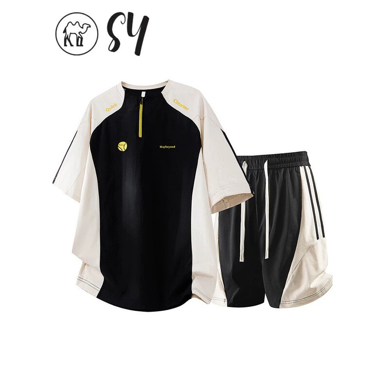 Sportswear Suit for Women 2026 New Summer Quick-Drying Ice Silk Breathable American-Style Cycling Badminton Tennis Two-Piece Set