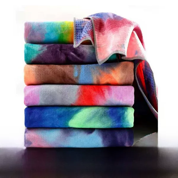 New Tie-Dye Printed Yoga Blanket, Yoga Mat, Widened Mat Towel, Particle Yoga Towel, Thickened Yoga Blanket, Yoga