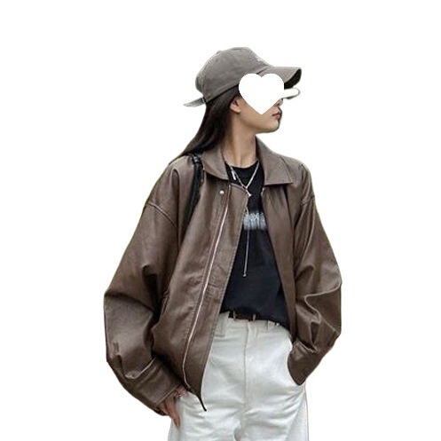 机车皮衣外套女复古2025春秋新款美式休闲百搭棕色皮夹克洋气直发|undefined