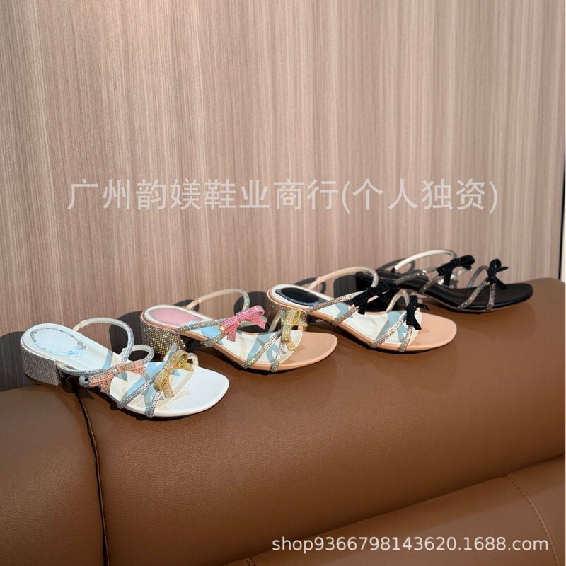 In-Stock Rc Same Style Spring/Summer Rhinestone Bow Elegant Cute Sandals Stylish Roman Sandals for Women In-Stock Rc Same Style Spring/Summer Rhinestone Bow Elegant Cute Sandals Stylish Roman Sandals for Women