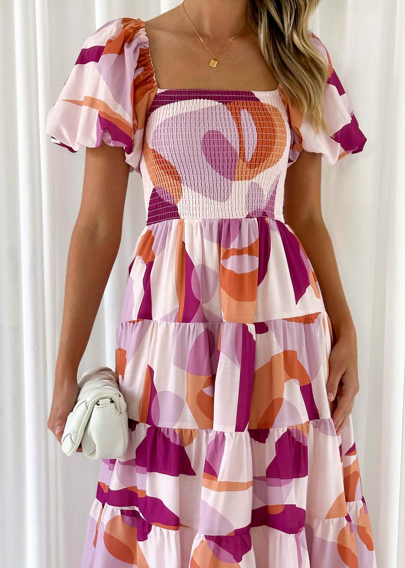 301g Weight Maxi Long Dress Dress Length Type Short Sleeve Sleeve Length Regular Dress Dresses Type Puff Sleeve Sleeve Type Polyester Fabric Type Mid Waist Waist Line Travel, Daily Occasion Boat Neck Neckline Regular Fit Fit Type Flower Pattern Summer, Spring Season Women's Gender Elegant, Classic Style Style Wholesale Women's Elegant Classic Style Flower Travel Daily Boat Neck Short Sleeve Regular Dress 24