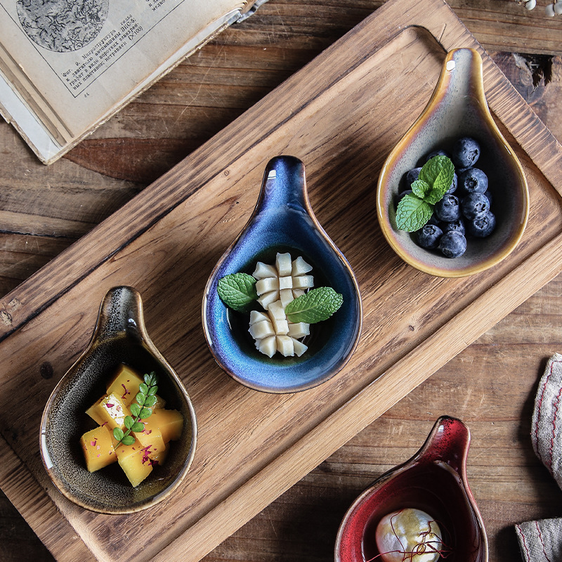 Biscuit Transformer Seasoning Plate Sauce Plate Household Ceramic Snack Plate Appetizer Plate Cross-border Ceramic Western Restaurant Caviar Plate