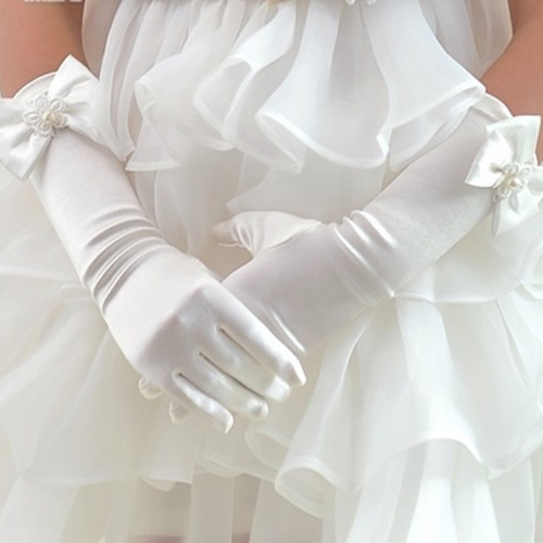 Muchacha de La Flor guantes boda accesorios vestido los niños arco rendimiento Yi nuofang Ventas Directas la fábrica