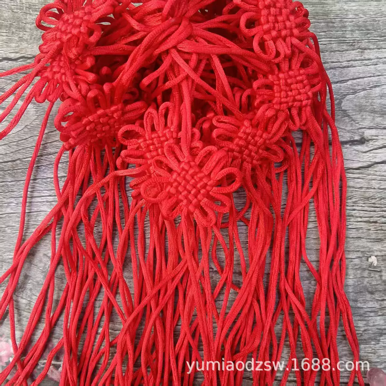 Китайский полуфабрикат плюс кисточка № 5 6 диск чистый красный китайский узел DIY аксессуары малый китайский узел кисточка