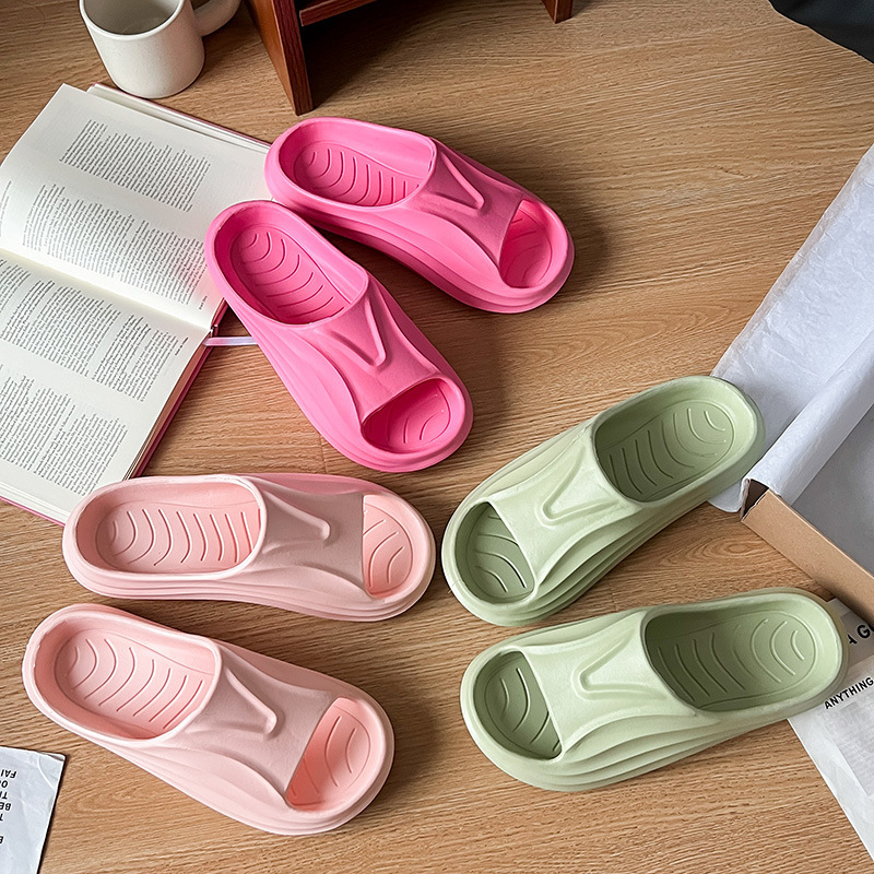 EVA Women's Slippers Men's Sandals Flat Slippers Bathroom Home Beach Hotel Pool Shoes Anti-Slip Shock Absorbing Outer Wear