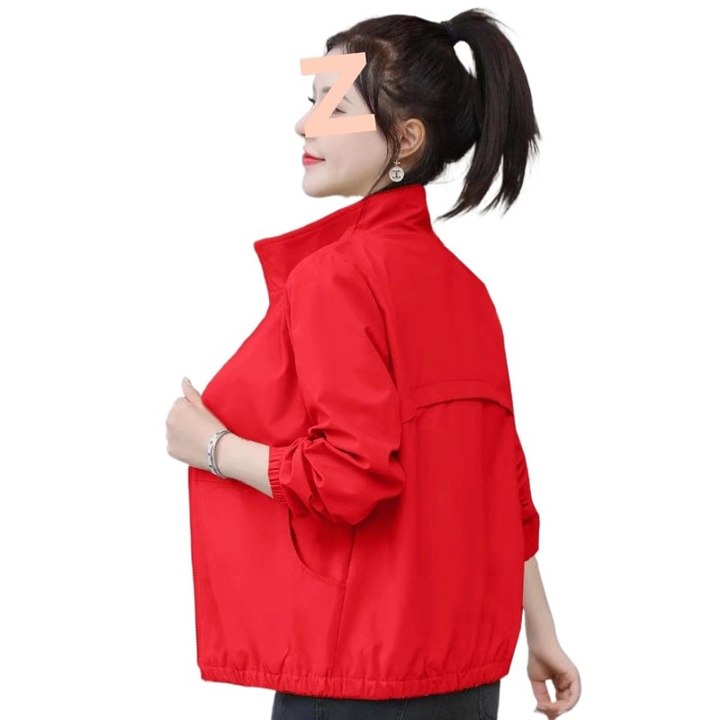 外套女2025春秋新款韩版宽松百搭立领工装夹克妈妈装潮工厂直销热|undefined