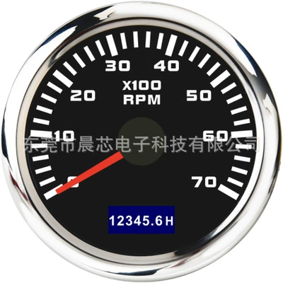 Other vehicle instruments, Motor Speedometer with Colorful Backlight - cx6229-black-plate-silver-cover-7k