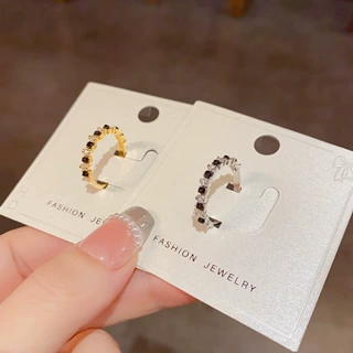 复古时尚锆石撞色开口戒女精致轻奢简约百搭高级感超闪食指戒批发